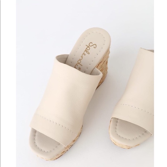 Splendid Theodore Leather Platform Sandals Sz 8 ❤️ - Picture 3 of 4